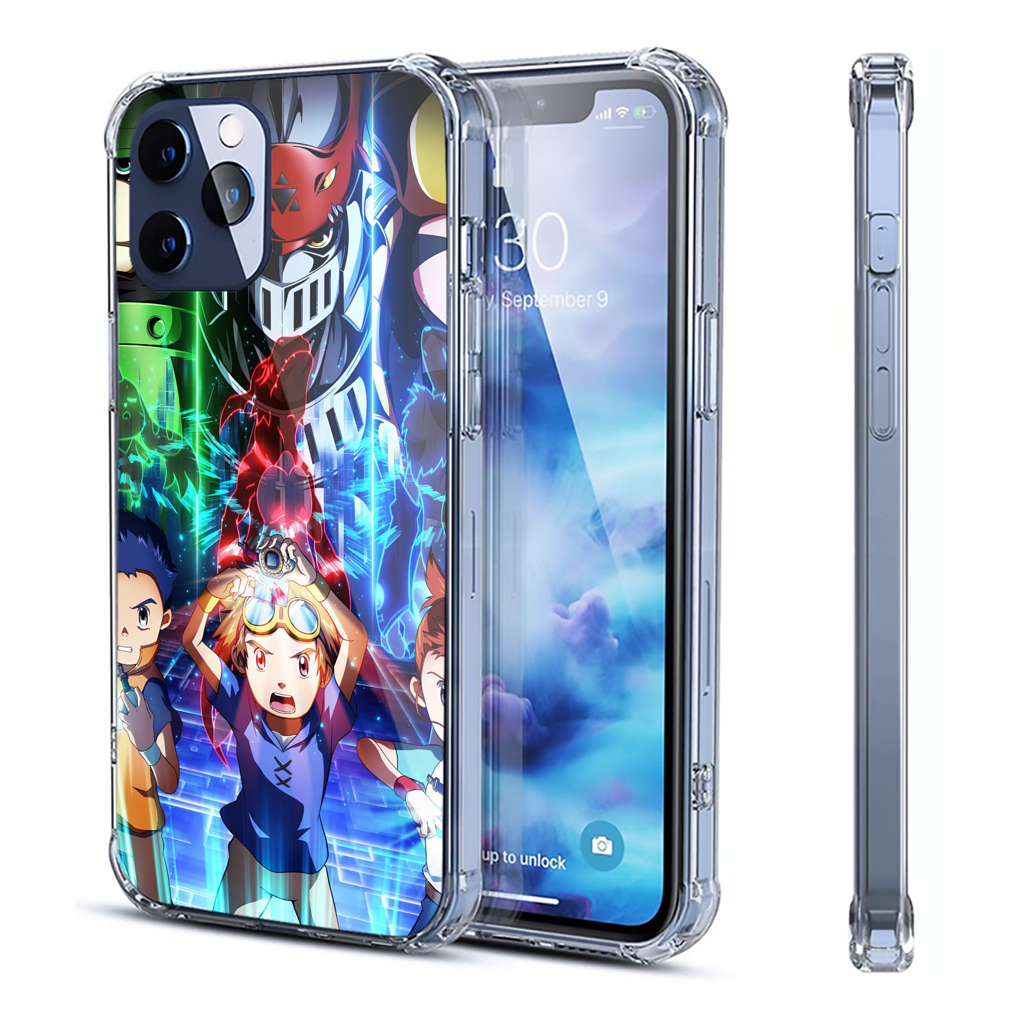 （画像用） Digimon デジタルモンスター/デジモン 【iPhone 12シリーズ対応】透明スマホケース（クリアソフトケース）